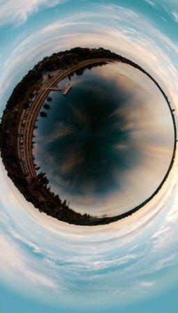 image d'une ville en cercle